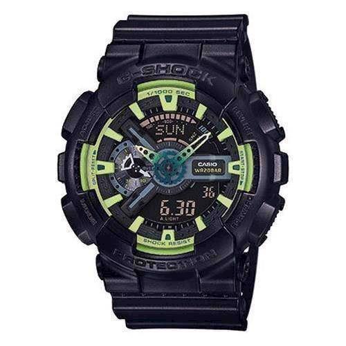 Image of G-Shock sort resin med stål quartz multifunktion (5146) Herre ur fra Casio, GA-110LY-1AER